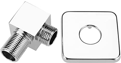 Althwuyu Solid Brass Square Hand Shower Outlet Elbow, Chrome Finish Angle Valve for G1 / 2in Hose Installation
