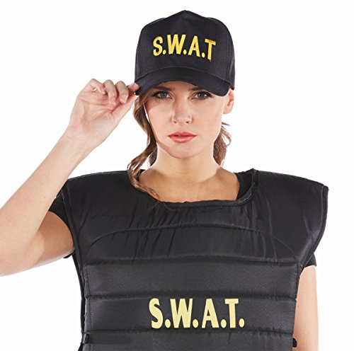 Rubie's 4360141-STD S.W.A.T. Cap, Schwarz