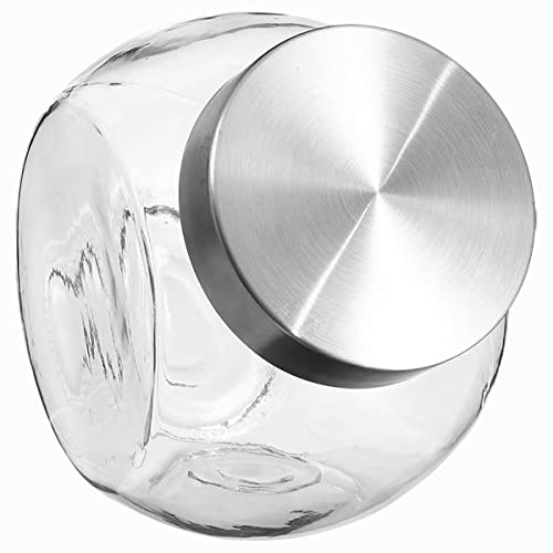 SECRET DE GOURMET Bocal à Bonbons Verre/INOX 2,1L