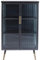 Kare Design Hochschrank La Gomera, Schwarz, Schrank, Vitrine, 2 Glastüren, Stahlgestell, Wohnzimmer, Schlafzimmer, Flur, 120x72x38 cm (H/B/T)