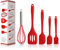 BINHAI Halloween Party Spatola di silicio Rosso Set di Utensili da Cucina - Spazzole per imbastitura Pennello per Olio per Pasticceria Frullino per Le Uova Tornitore scanalato - Utensili da Cucina