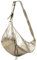 SH Leder echt Leder Damen Unisex Brusttasche für Festival Reise Gross Hüfttasche Crossbody Bag Frauen Ledertasche 49x28cm Daniela G768 (Gold)
