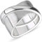 Vinani Design Doppel-Ring flach und abgerundet glänzend mattiert 925 Sterling Silber Größe 54 (17.2) 2RCA54