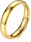 Zakk Ring Damen Herren 2mm 4mm 6mm Titan Poliert Schmal Ringe Verlobungsringe Ehering Hochzeitsringe (Gold-4mm, 65 (20.7))