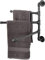 LHXY Porte-Serviettes Mural en Métal Fer Style Industriel Barre Porte-Serviette avec 3 Barres Rotatives Noir Sèche-Serviettes Toilettes Accessoirs pour Salle de Bain Cuisine, Installation à Vis