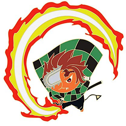 Demon Slayer Brooch Pin Pochita Denji Makima Chainsaw Man Cosplay Costume Accessory, M, Zinc
