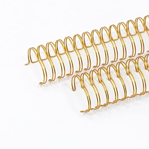Craftelier - 2er-Set Doppelring-Spiralbinder für Alben, Notizbücher, Terminkalender oder Kalender | Ideal für Scrapbooking- und Bastelprojekte | Ø 3,17 cm (1.25) - Farbe Gold