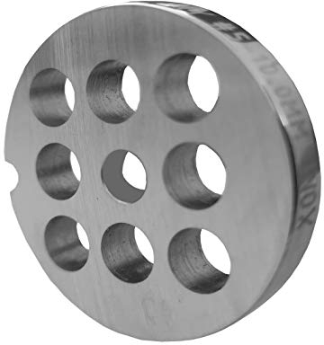 Wolfcut INOX Lochscheibe mit 10,0 mm Bohrung –kompatibel mit allen gängigen Fleischwölfen Größen 5 – z.B.: Bosch MUM4/MUM5 - Alexanderwerk Größe 5 – Jupiter Größe 5 und viele mehr.