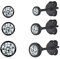 Damen Ohrstecker Silber 925 Schwarz Gold-3 Paar Klein Sterling Silber Ohrstecker Ohrringe Set mit Zirkonia Knorpel Funkelnd Unendlichkeit Ohrstecker Schmuck für Damen Herren Geschenke 2/3/4mm