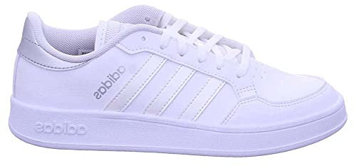 Adidas Damen Breaknet Sneaker, FTWR White Zero Met Matte Silver, 36 EU