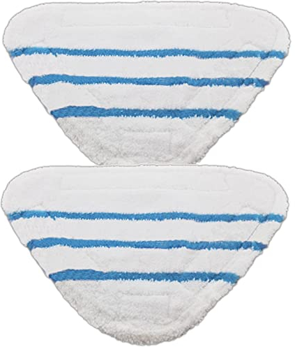 SPARES2GO Washable Microfibre Cover Pads Compatible with Bush SMB1501 SMB1501UK Steam Cleaner Mop (Pack of 2)
