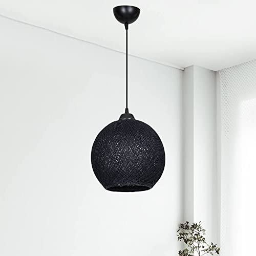 lux.pro Hängelampe Lisburn Lampe Schlafzimmer 1 x E27 Pendelleuchte Modern Hängeleuchte Schwarz