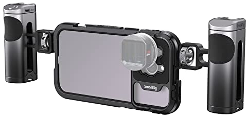 SMALLRIG Dual Handheld Video Rig Kit für iPhone 14 Pro Max Handheld Stabilisers für iPhone für Filmemachen/Videografie/Live-Streaming/Vlogging 4078