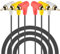 Duttek 90 Degree Right Angle RCA Audio/Video Cable,3 Male to 3 Male RCA Splitter composite video audio A/V AV cable Suitable for 3RCA port between the audio signal or video signal transmission(1.5M)