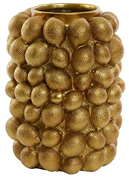 Light & Living Vase Lemon - Bronze - Ø31cm - Rund - Kunststoff - Blumenvase - Vase für Trockenblumen - Vasen decko
