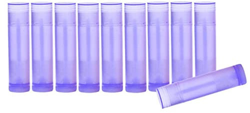 barenx Lot de 10 tubes vides rechargeables pour rouge à lèvres Violet 5 g