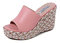 QUEEN HELENA Zatteroni Sandali Alti Zeppe con Fascia Platform Donna ZM9444A (ZM9444B Rosa, numeric_37)