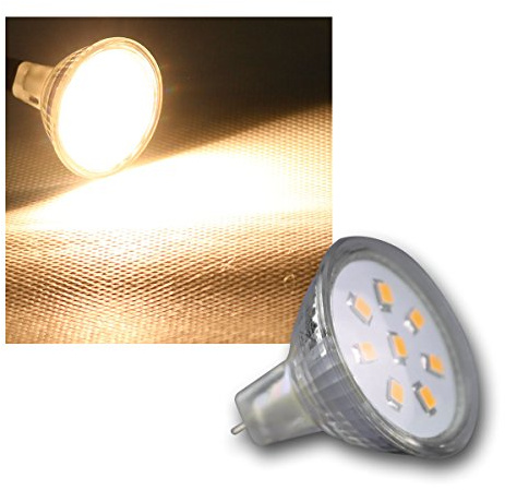 5er Set MR11 Strahler, 8 SMD LED warmweiß, 140lm, 12V/2W