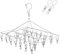 Qualsen Tenderetes de Ropa Tendedero Calcetines con 30 Clips Gancho Giratorio de Acero Inoxidable Colgador Ropa Interior, Plantillas de Zapatos, Ropa de bebé, Guantes (Cuadrado)