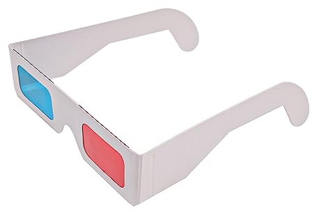 CENPEK 10Pcs Occhiali di Carta 3D per Film Carta Anaglifica Occhiali 3D Visualizzazione Video Virtuale 3D Vetro Video 3D per Film TV Home Theater ECC.