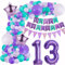 Lila 13 Geburtstag Deko Mädchen 13 Jahre Geburtstag Luftballon Girlande Lila Blau Deko 13 Geburtstag Lila Ballon Girlande 13. Geburtstag Mädchen Ballonbogen Geburtstagsdeko 13 Luftballon Mädchen