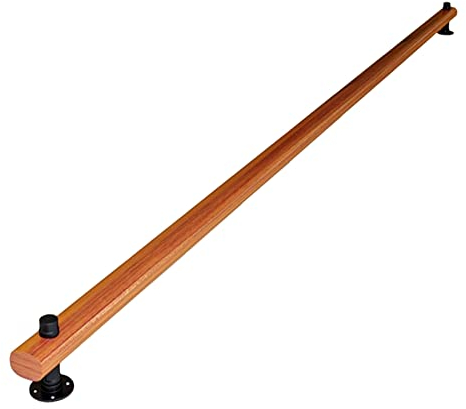 WORDFUN Treppengelander Handlauf Oval, Rustikal Natürlich Dusche Sicherheitsgriff, Wand Montiert Treppenhandlauf Massivholz, Für Dessertgeschäft, Heimwerken, Freizeitbar, Restaurant
