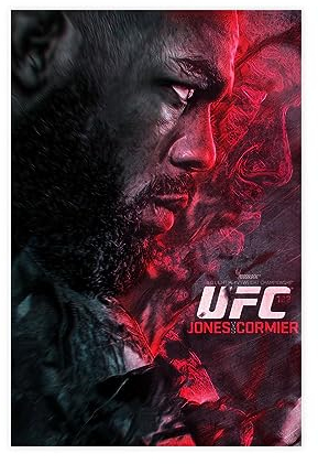 THNIKK UFC U.S. Heavyweight Champion Jon Jones Wall Art Deco Poster Leinwand Poster Schlafzimmer Dekor Sport Landschaft Büro Zimmer Dekor Geschenk ungerahmt 30 x 45 cm