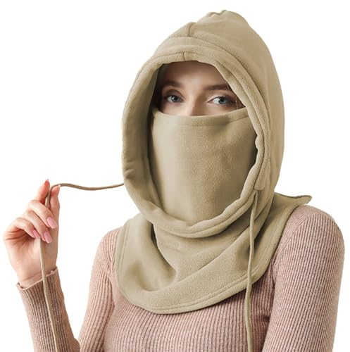 NLAND Sturmhaube Winter für Männer Frauen Unisex Balaclava Verstellbare Gesichtsmaske Warm Skimaske für Outdoor Sport Fahrrad Motorrad (Beige)