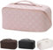 Make Up Tasche, Make Up Bag, Cosmetic Bag, Kosmetiktasche Reise, Kosmetiktasche, Schminktasche, Schminktasche Damen, Reise Kosmetiktasche Groß Kapazität, für Reisen (Rosa-Weiß)