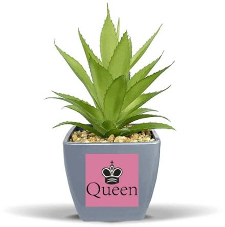 no/no King Black Word Chess Game Fake Ananas Blumentopf Vase Mini Decor