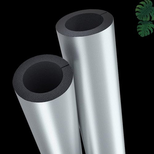 1stück Rohrisolierung 22/27/34/43/48/60/76/89/110/114 Mm Geschlitzt,Kautschuk Isolierung Aluminiumfolien Isolierschlauch,Witterungsbeständig Rohrschale Selbstklebend (76x30mm/3x1.2in)