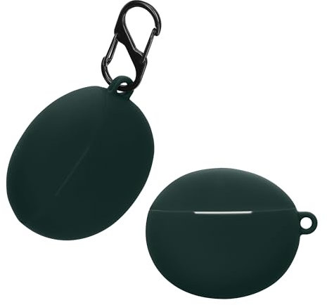 kwmobile Case Compatible with Xiaomi Redmi Buds 4 Active Case - Silicone Cover Holder for Earbuds - Dark Green