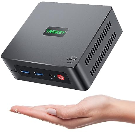 TRIGKEY Mini PC, Intel 12ème gén Alder-Lake N95 (4C/4T, jusqu'à 3,4 GHz), 16 Go DDR4 500 Go SSD, G4 Mini Ordinateur Prend en Charge 2X HDMI, Double écran 4K, WiFi-5, BT 4.2, LAN 1000M