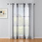 HOMEIDEAS Vorhänge Voile Gardinen mit Ösen Halbtransparent Streifen Gardine für Dekoration Kinderzimmer Wohnzimmer Schlafzimmer