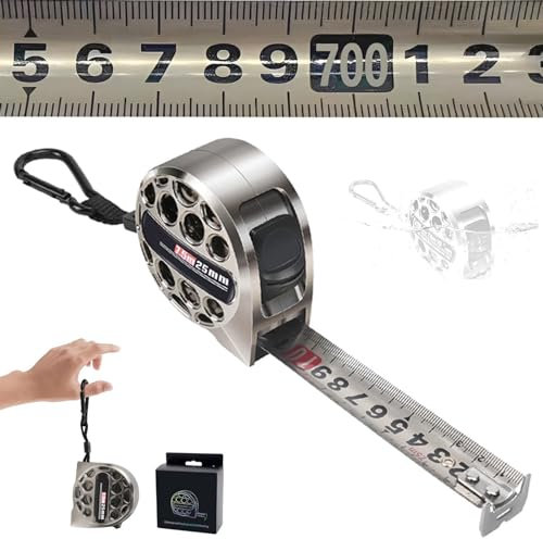 7.5m/25ft Measuring Stainless Steel Tape Measure, Retractable Hollow Stainless Steel Measuring Tape,Waterproof 7.5m Tape Measure Thickening Anti-cutting Metal Measure Tape (1/Set)