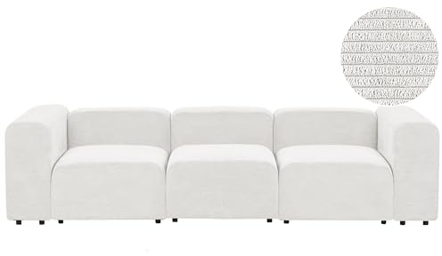 Modulsofa Cord weiß 3-Sitzer Sofa mit Breiten Armlehnen modern Falsterbo
