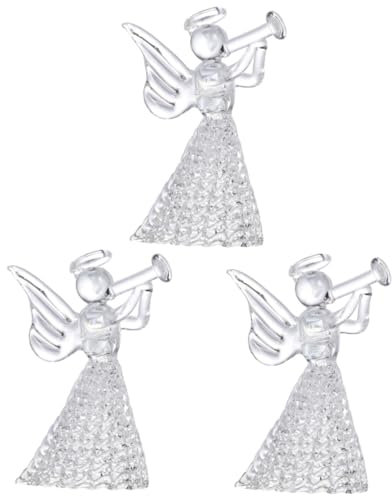 ABOOFAN 3 Stück Piper Engel Statue Glasskulptur Kerzenhalter Im Europäischen Stil Café Kerzenständer Kristall Kerzenhalter
