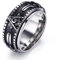 Schmuck für Ringe, Neuartiger Ring, Freimaurer-Siegelring für Herren, Gothic-Vintage-Mode, drehbarer Freimaurer-Edelstahlring, Silber, 9