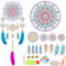 AUNGCSHE Basteln Mädchen 6 7 8 9 10 Jahre, Geschenk Mädchen 5 6 7 8 9 Jahre, Diamond Painting Traumfänger Bastelset ab 4-12 Jahre Kinder Sonnenfänger Basteln Weihnachten Kinderzimmer Deko(B)
