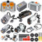 BloxBrix 36 pcs power-function compatible avec Technic-Parts, servo & train-motor batterie Technic-Parts récepteur Vitesse réglable Pièces de moteur, compatible avec les grandes marques