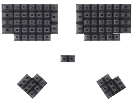 YMDK DSA Profile Ergo Ergodox Planck Preonic Lily Transparent Keycap Set Blank Clear ABS Black White Keycaps for MX Mechanical Keyboard