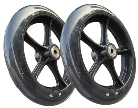 ANWEALTH 2 Stück 120 mm 145 mm 175 mm 180 mm 190 mm 200 mm Scooter Räder 5 Zoll 6 Zoll 7 Zoll 8 Zoll Scooter Ersatzräder für Tretroller (190 * 40 mm) 125