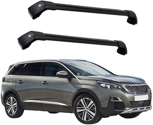 YYlong Railing Porte Bagages de Voiture pour Peugeot 5008 2018+ Voiture Porte Bagages Structure en Aluminium Galerie de Toit Durable