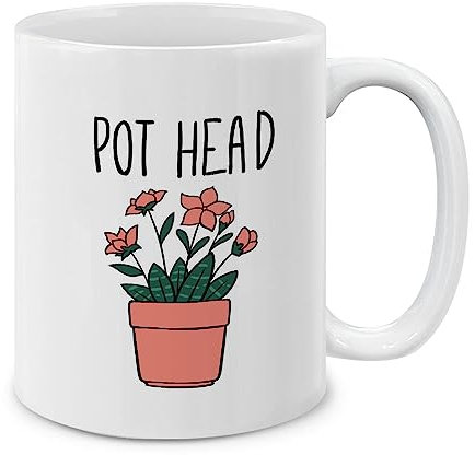 FCBFPT 11oz Coffee Mug Flowers Plants Garden Variety Designs,Pot Head