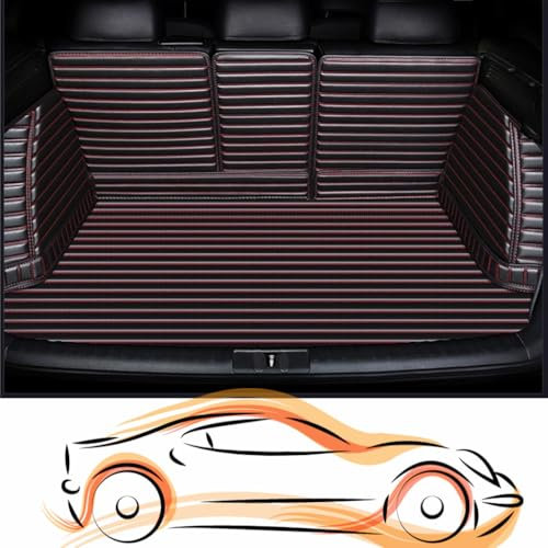 ZZRSXZSR Alfombrilla Maletero Cobertura Total Estilo Raya Coche para Audi A3 Hatchback 2014-2020 (with Net on The Left),Carga Forro de Bandeja Maletero Alfombra Antideslizante Protector Accesorios