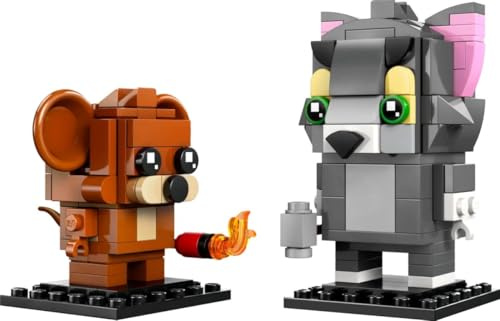 LEGO BrickHeadz 40793 Tom & Jerry Figuren – Bauset für Kinder und Sammler ab 10 Jahren, 212 Teile, kultige Cartoon-Charaktere zum Bauen und Ausstellen, lustiges Geschenk für Fans