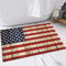 FSDGY Badvorleger Fußmatte Flauschig Teppich Badezimmerteppich Duschmatte für Bade & Wohnzimmer Schlafzimmer,Amerikanische Flagge USA, Unabhängigkeitstag-Konzept und beschädigt,60x90 cm