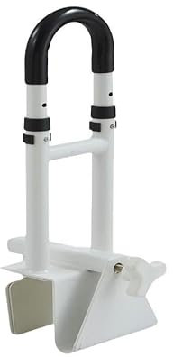 Barre d'Appui Baignoire Senior Réglable, Barre d'appui pour l'aide à l'accès à la Baignoire avec Rembourrage en Caoutchouc, Peut Supporter jusqu'à 136 kg sans perçage