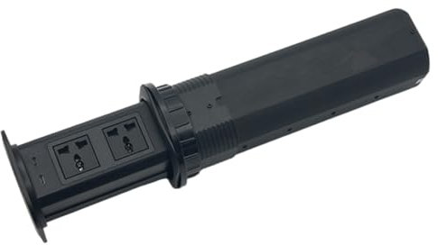 Automatic Pop-Up Countertop Socket,With Wireless Charger And 2/4 Sockets,Office Lifting Socket/Hidden Island Desktop Socket For Kitchen Counter,Furniture Desk,Conference Room