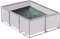 uofgcru Zuchtbecken Teich Segeltuch Rahmen Fischteich, Aquarium-Pool Mit Ablassventil, Für Die Wasserspeicherung, Fischzucht, Garnelenzucht, Hydroponische Pflanzen(White-1×1×0.5m)